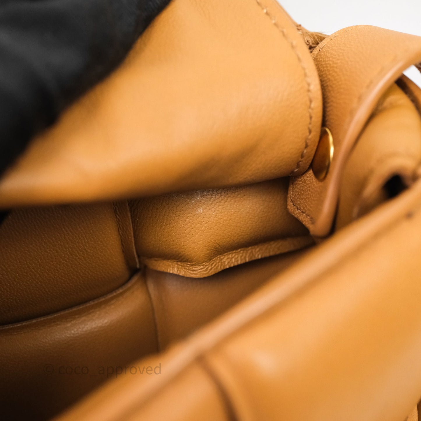 Bottega Veneta Padded Cassette Camel Lambskin