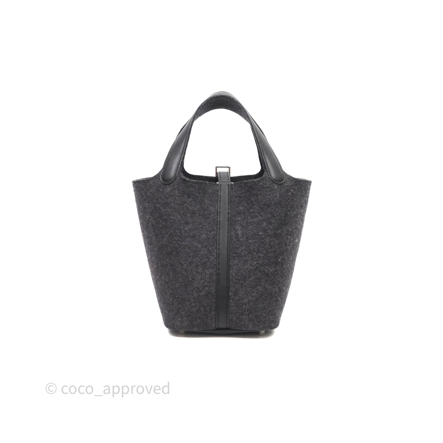 Hermès Picotin 18 Graphite 88/ Noir 89 Wool Swift Palladium Hardware