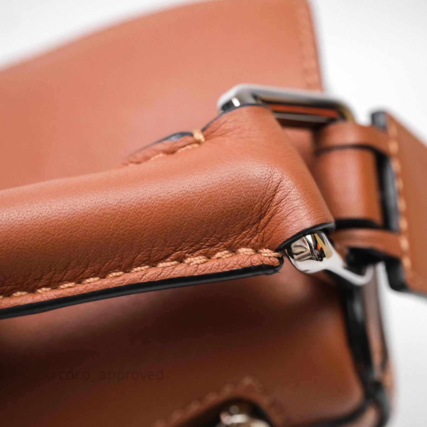 Loewe Small Puzzle Bag Tan Calfskin Gold Hardware