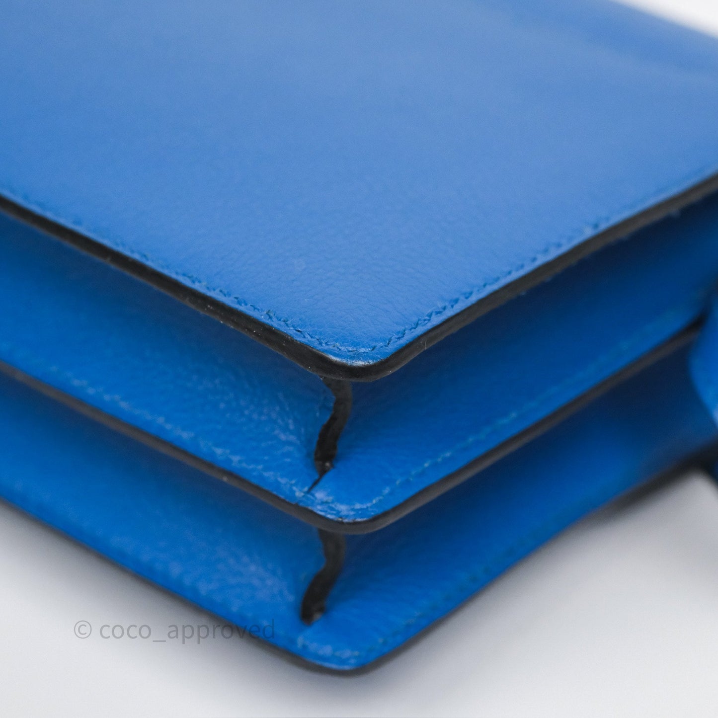 Hermès Roulis Mini 18 Blue Zellige I7 Evercolor Palladium Hardware