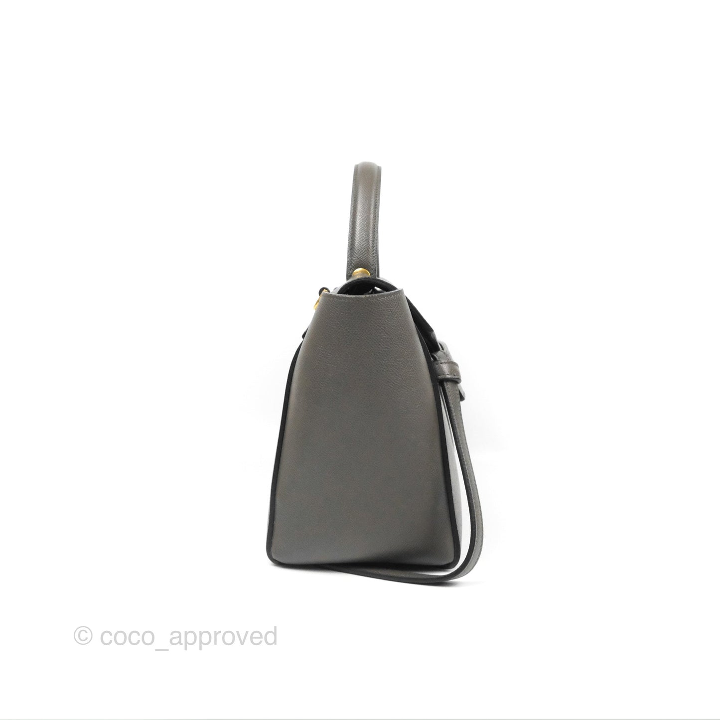 Celine Micro Belt Bag Grey Grained Calfskin Gold Hardware