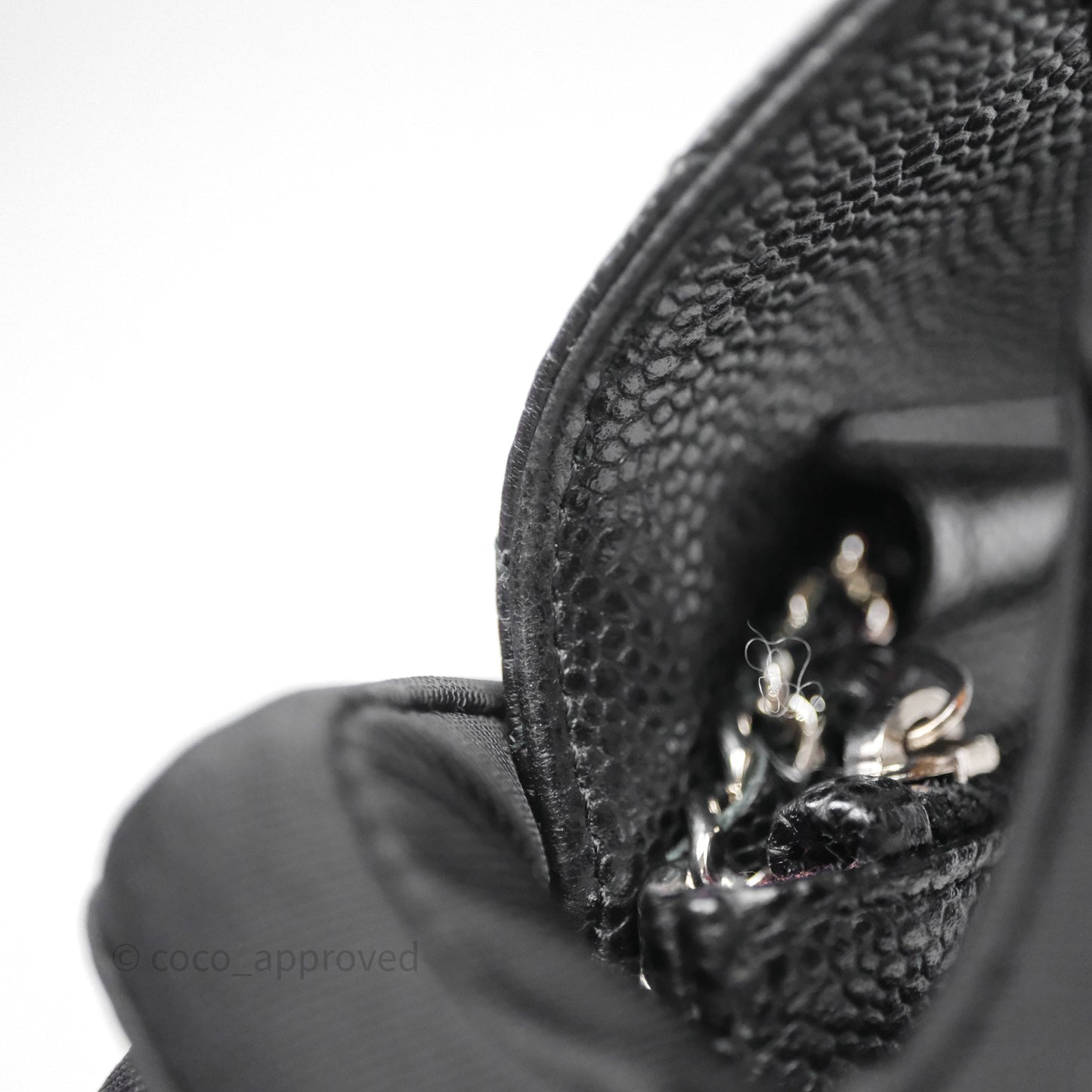 Chanel Quilted Classic WOC Black Caviar Silver Hardware