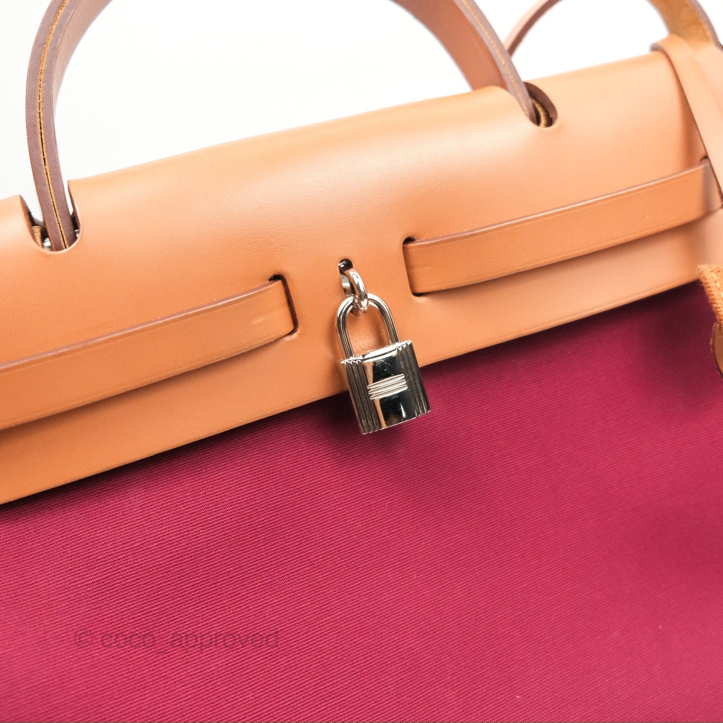 Hermès Herbag Zip 31 Retourne Rose Bubblegum Rubis Nature Canvas Palladium Hardware
