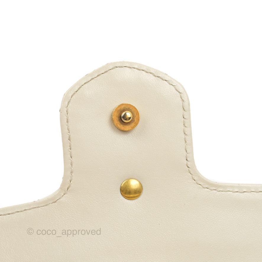 Gucci GG Marmont Matelassé Leather Super Mini Bag Ivory