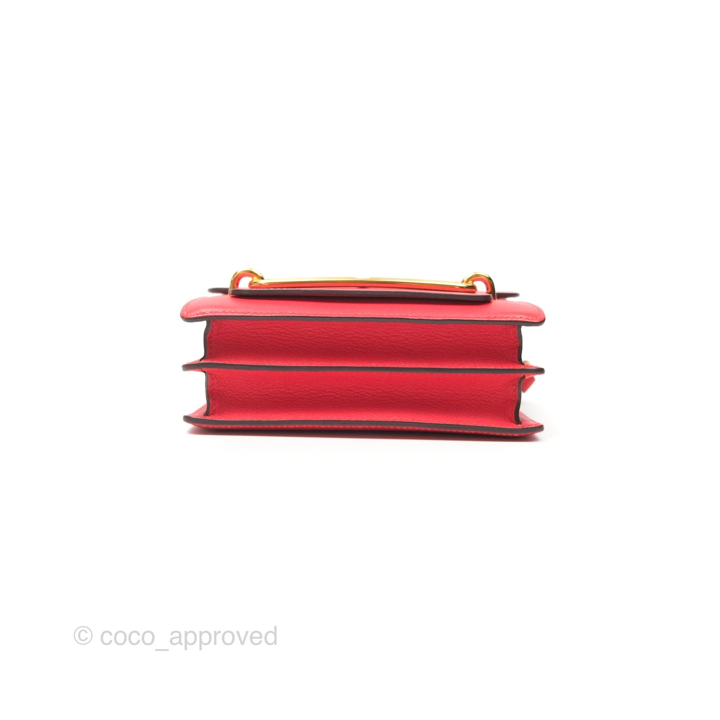 Hermès Roulis Mini 18 Rouge De Coeur Evercolor Permabrass Hardware