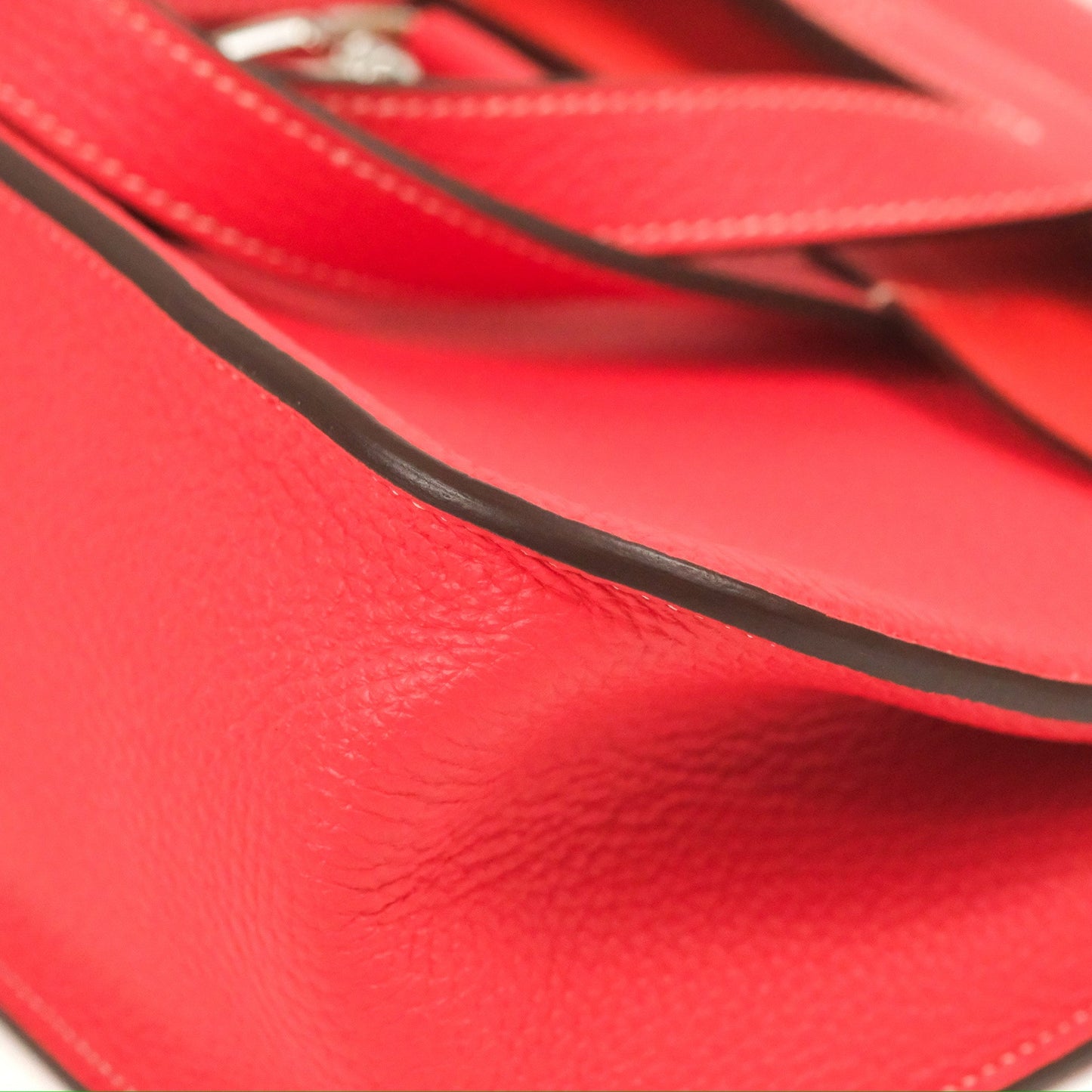 Hermès Halzan 31 Red Palladium Hardware