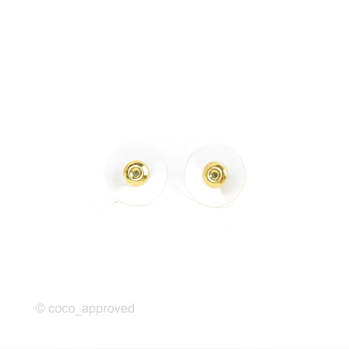 Chanel CC Crystal Round Woven Chain Earrings Gold Tone 22B