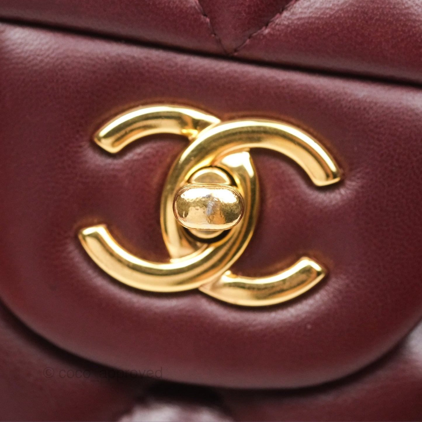 Chanel Jumbo Double Flap Burgundy Lambskin Gold Hardware