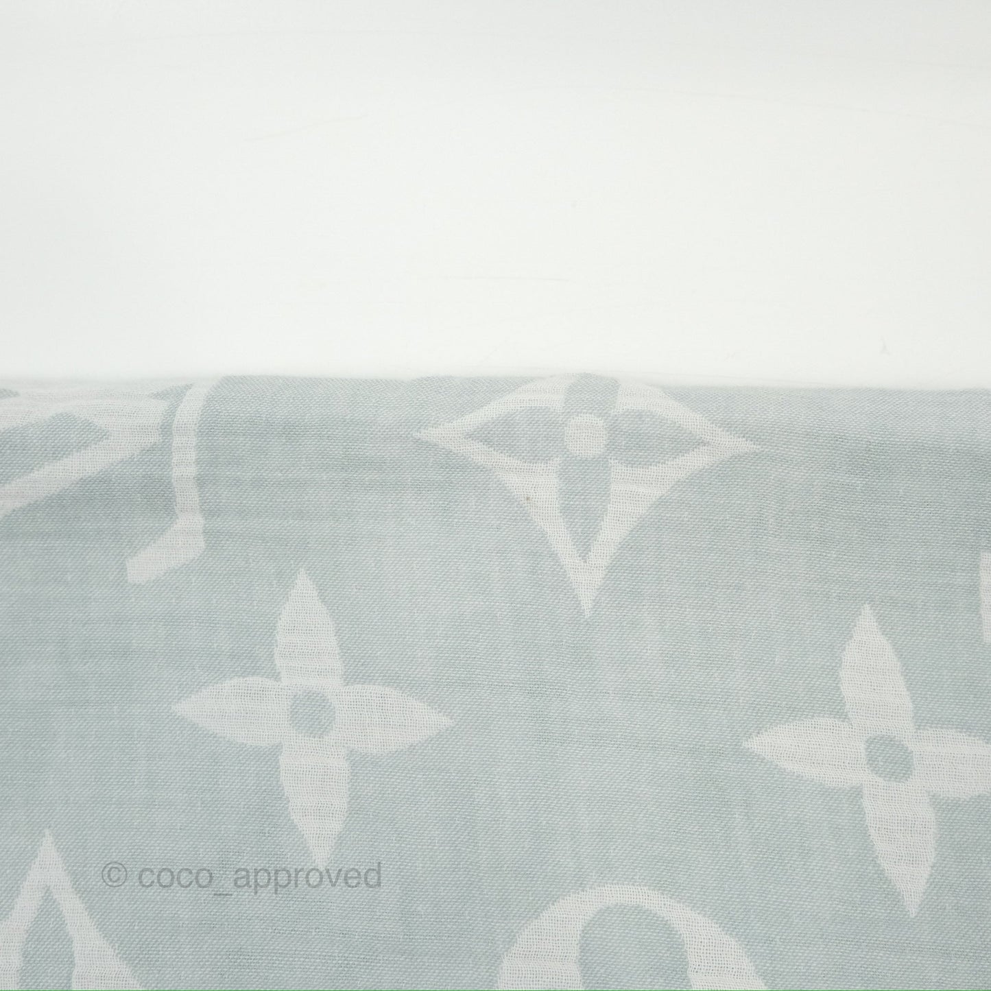 Louis Vuitton So Sweet Cotton Scarf Monogram Blue Ciel