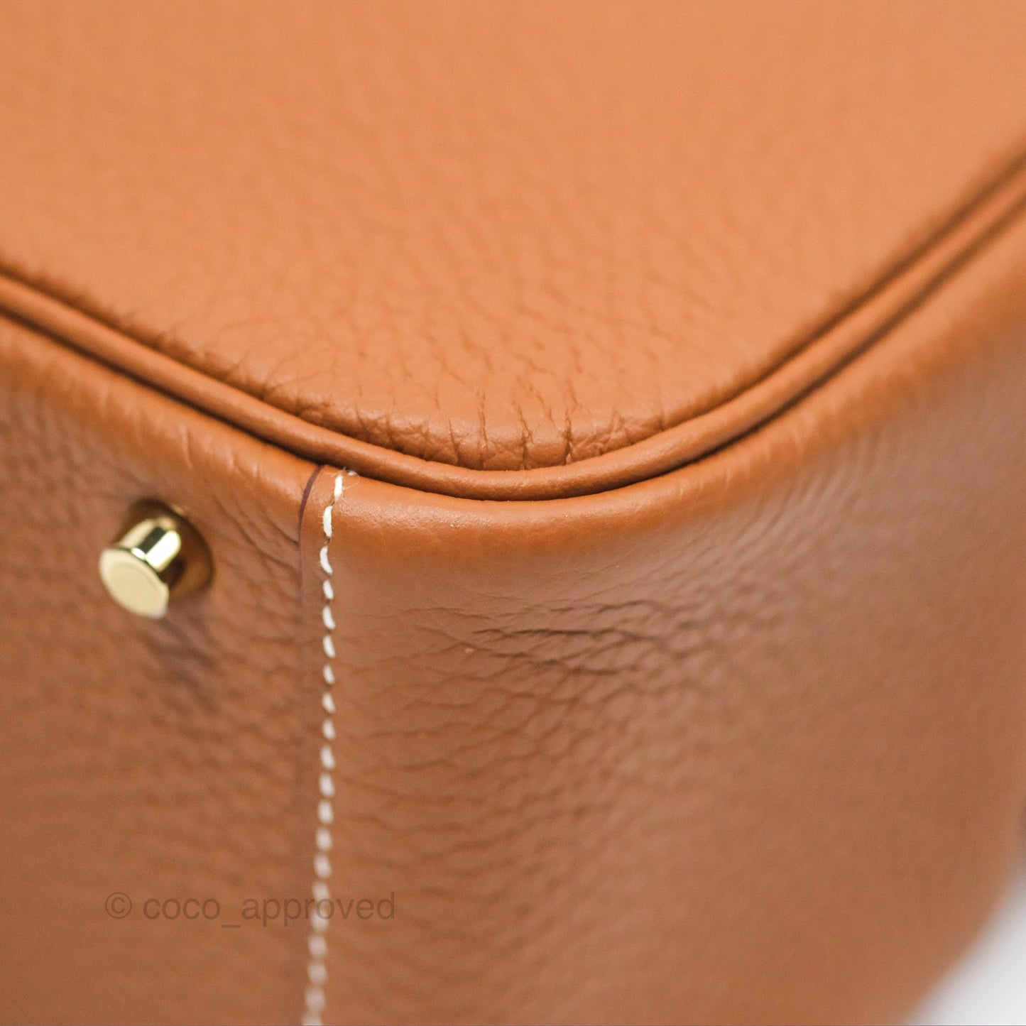 Hermès Mini Lindy 20 Gold Clemence Gold Hardware