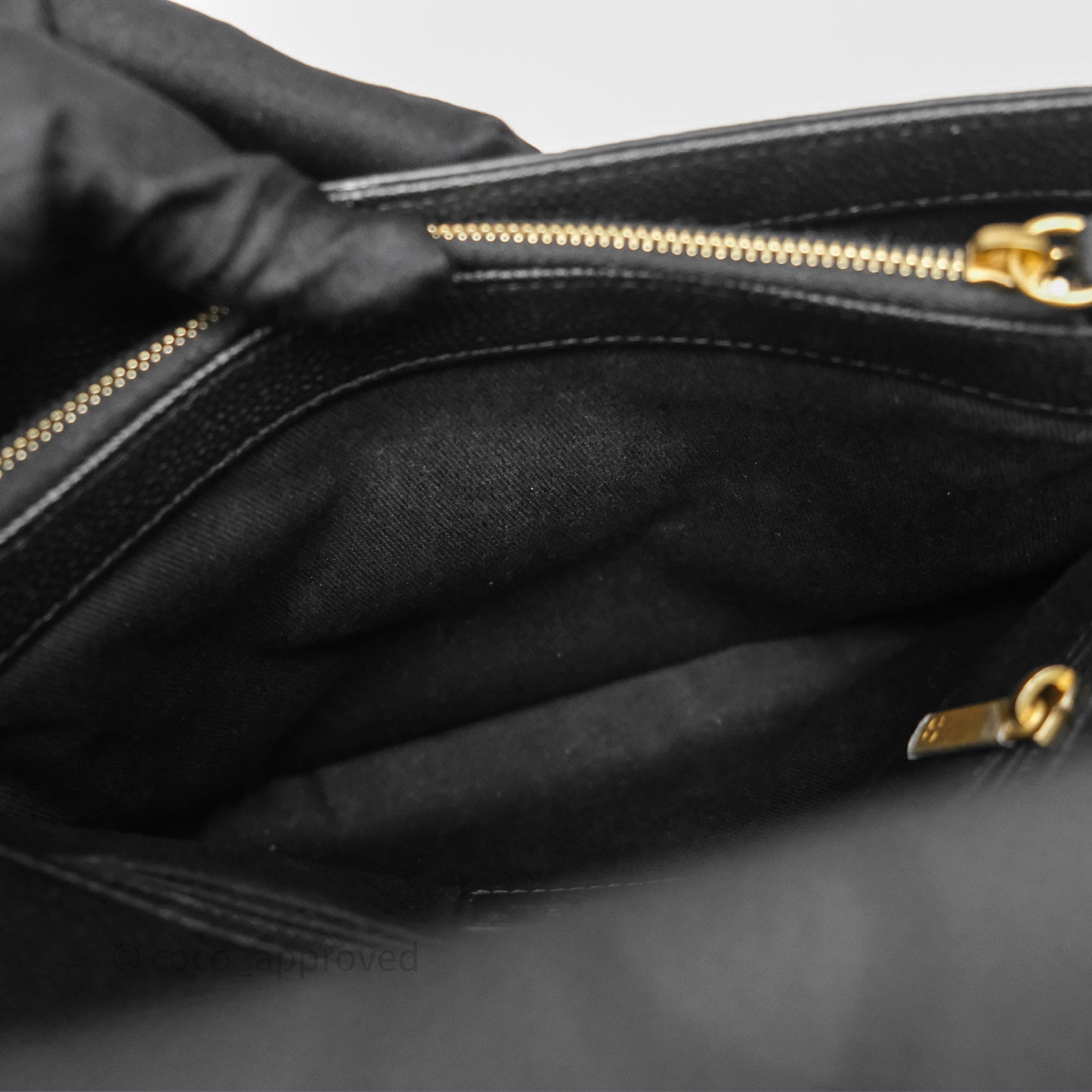 Chanel Small Chic Affinity Grained Calfskin Black Aged Gold Hardware