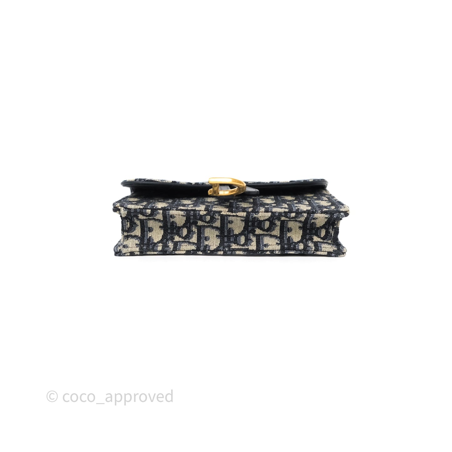 Christian Dior Blue Dior Oblique Jacquard Saddle Belt Pouch