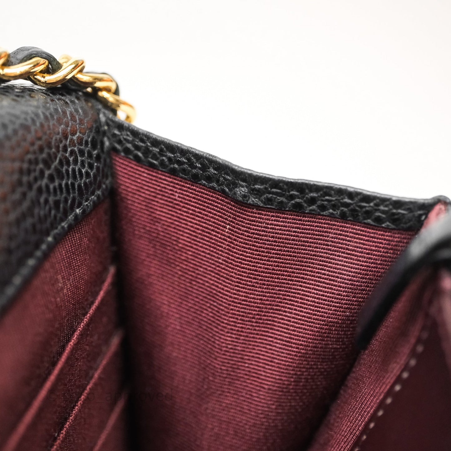 Chanel Quilted WOC Black Caviar Gold Hardware