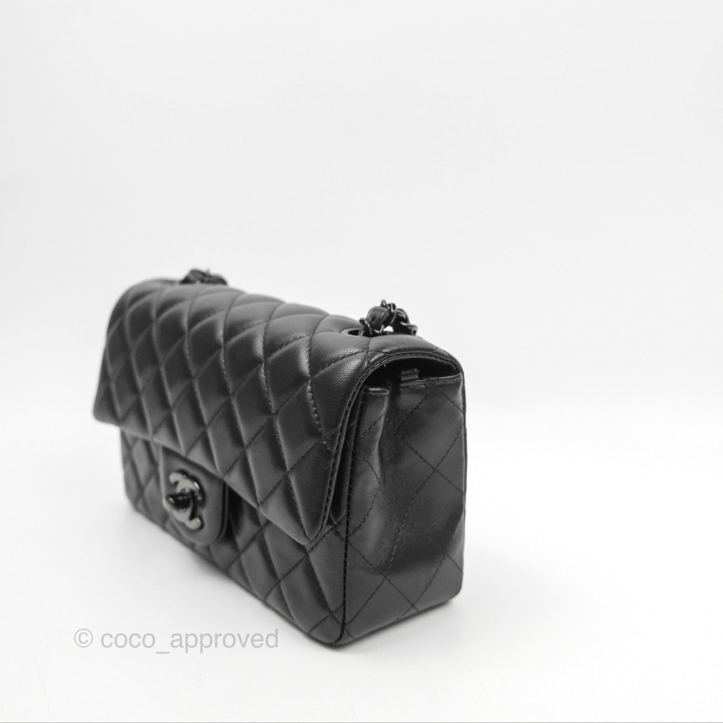 Chanel Quilted Mini Rectangular So Black Lambskin