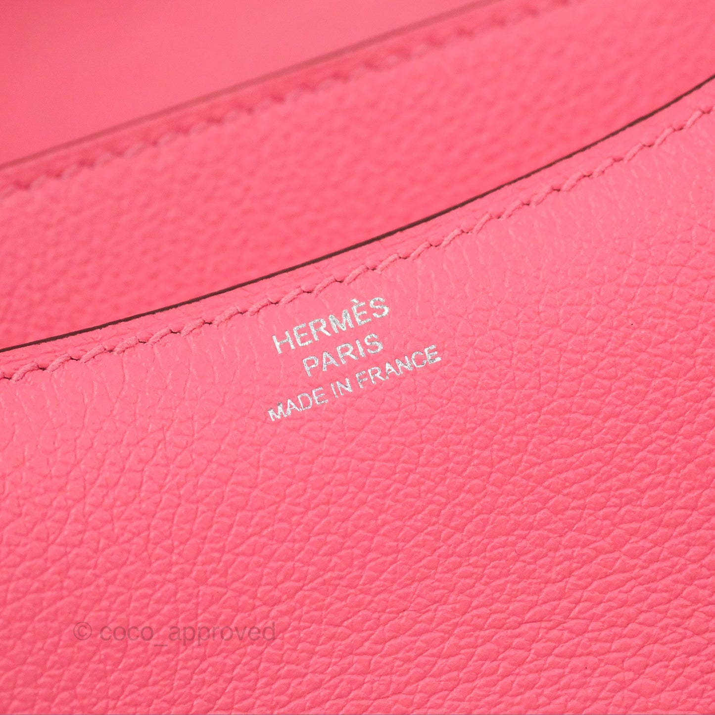Hermès Constance Mini 18 Rose Azalee Evercolor Palladium Hardware