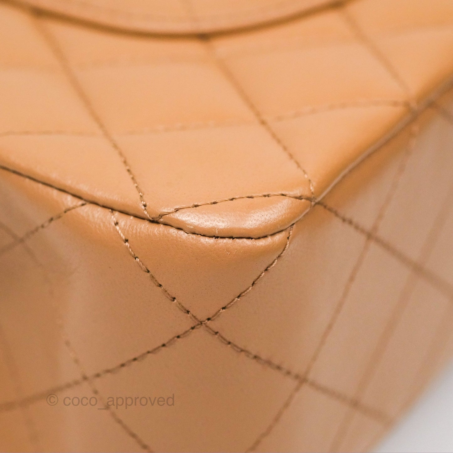 Chanel Classic M/L Medium Flap Quilted Dark Beige Lambskin Gold Hardware 22K