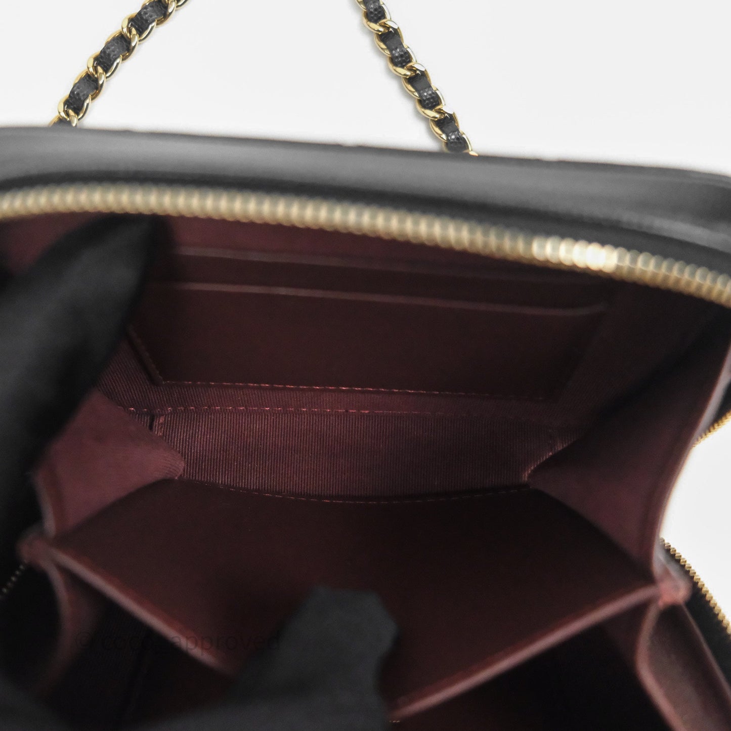 Chanel Quilted Camera Case Black Caviar Gold Hardware