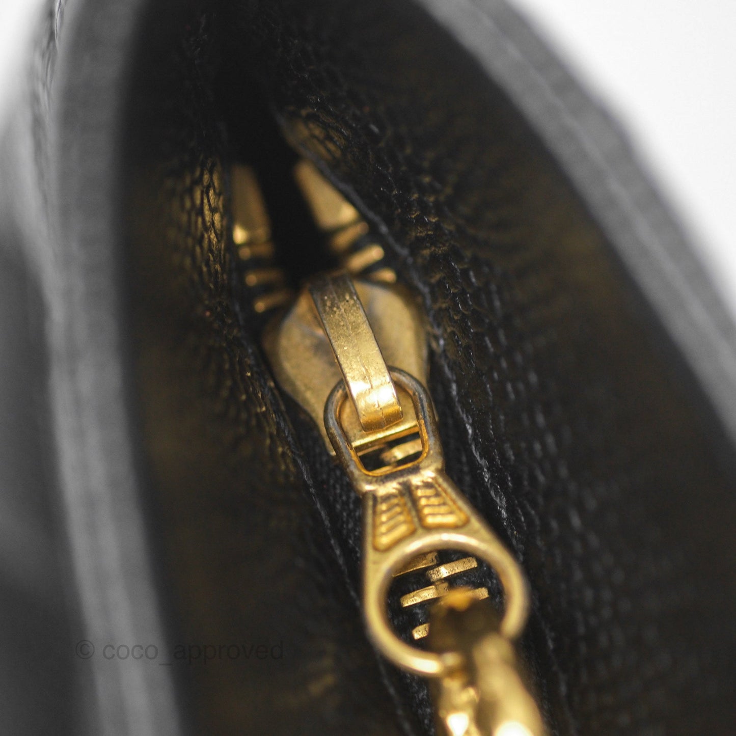 Chanel Vintage Medallion CC Black Caviar Tote Bag Gold Hardware