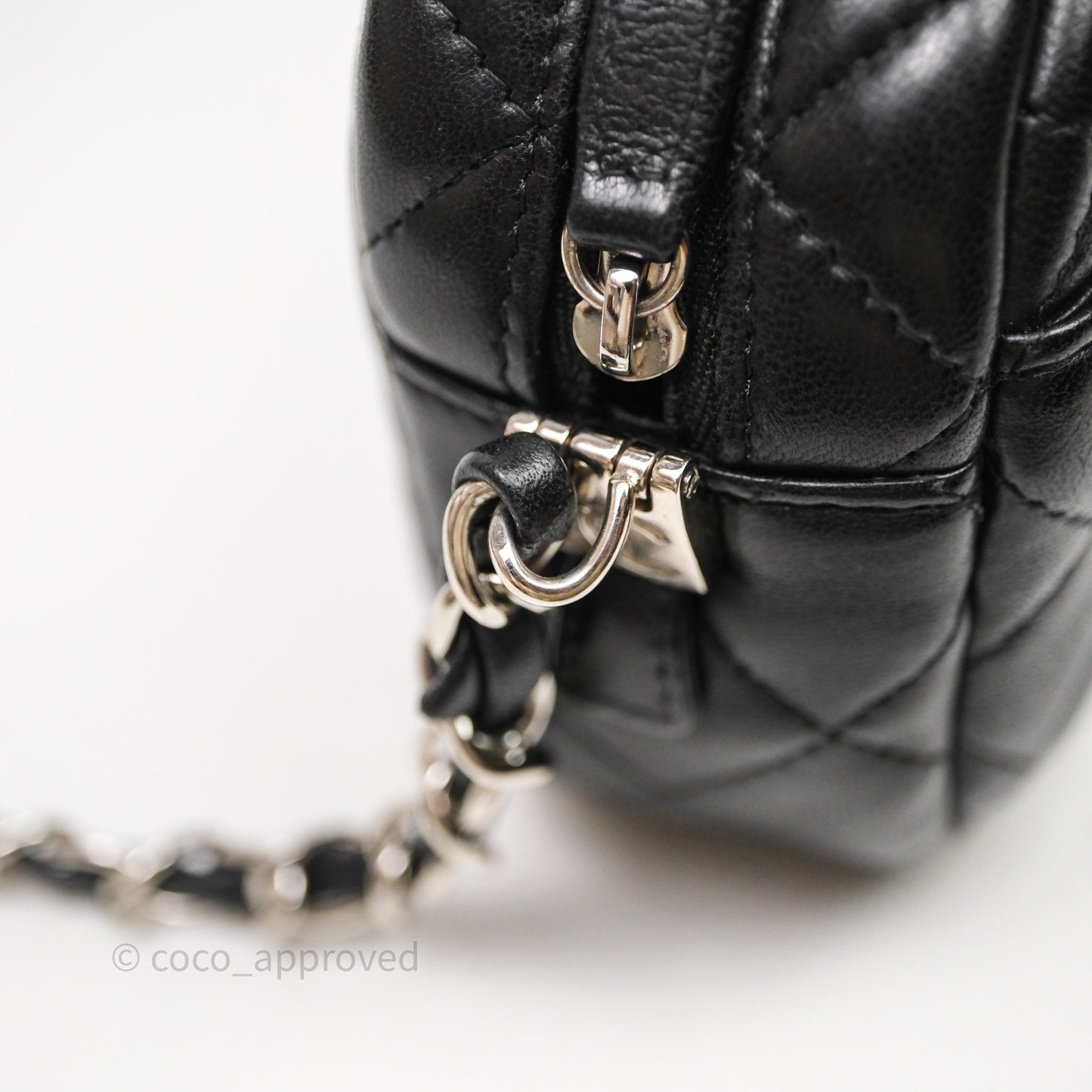 Chanel Camera Case Bag Lambskin Silver Hardware