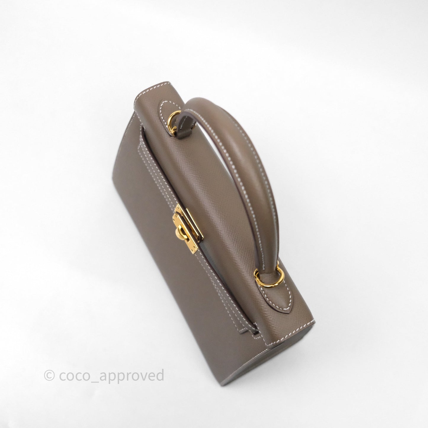 Hermes Kelly 25 Etoupe 18 Epsom Gold Hardware