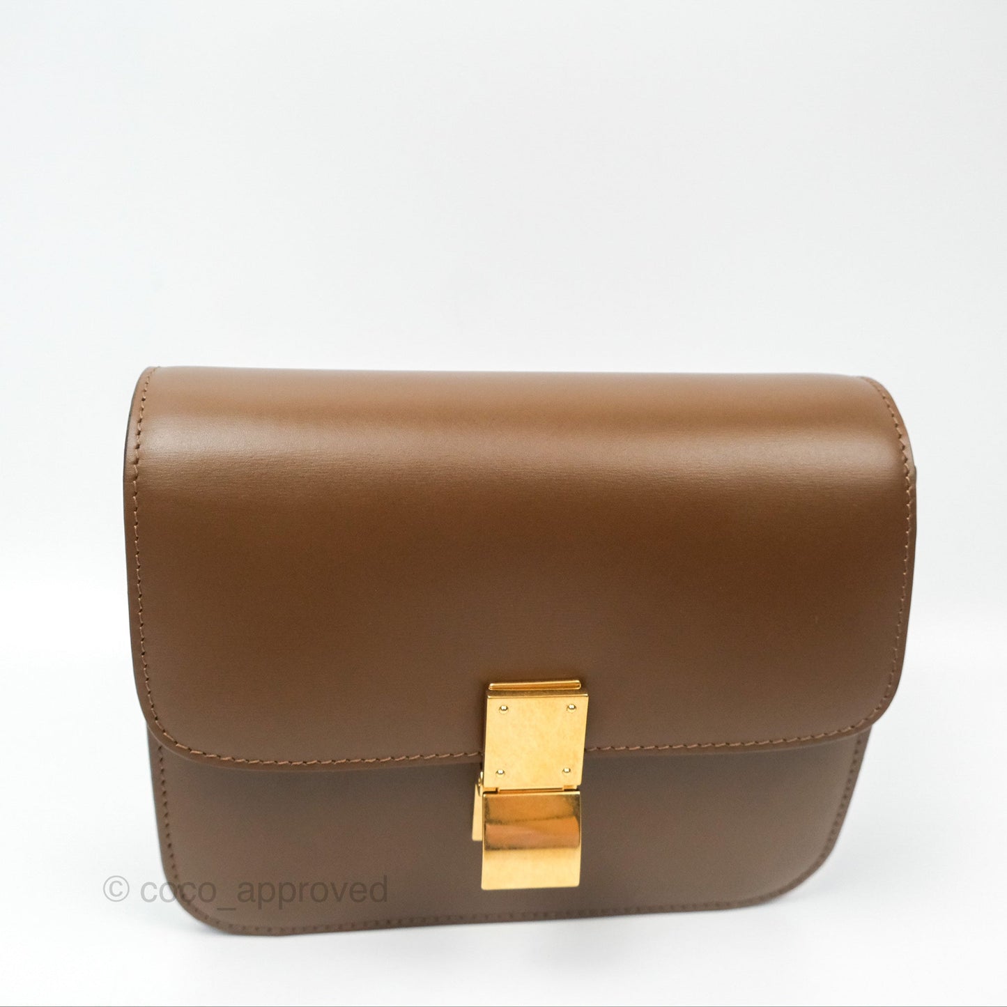 Celine Teen Classic Box Flap Caramel Calfskin