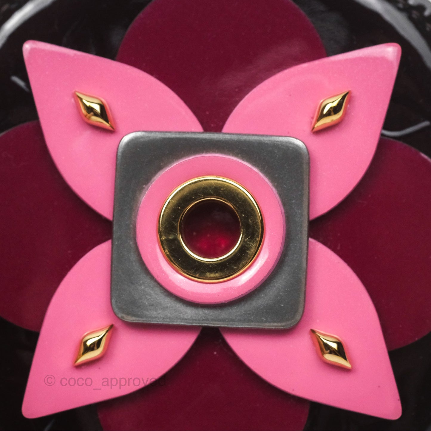 Louis Vuitton Porte Monnaie Rond Vernis Flower Wallet