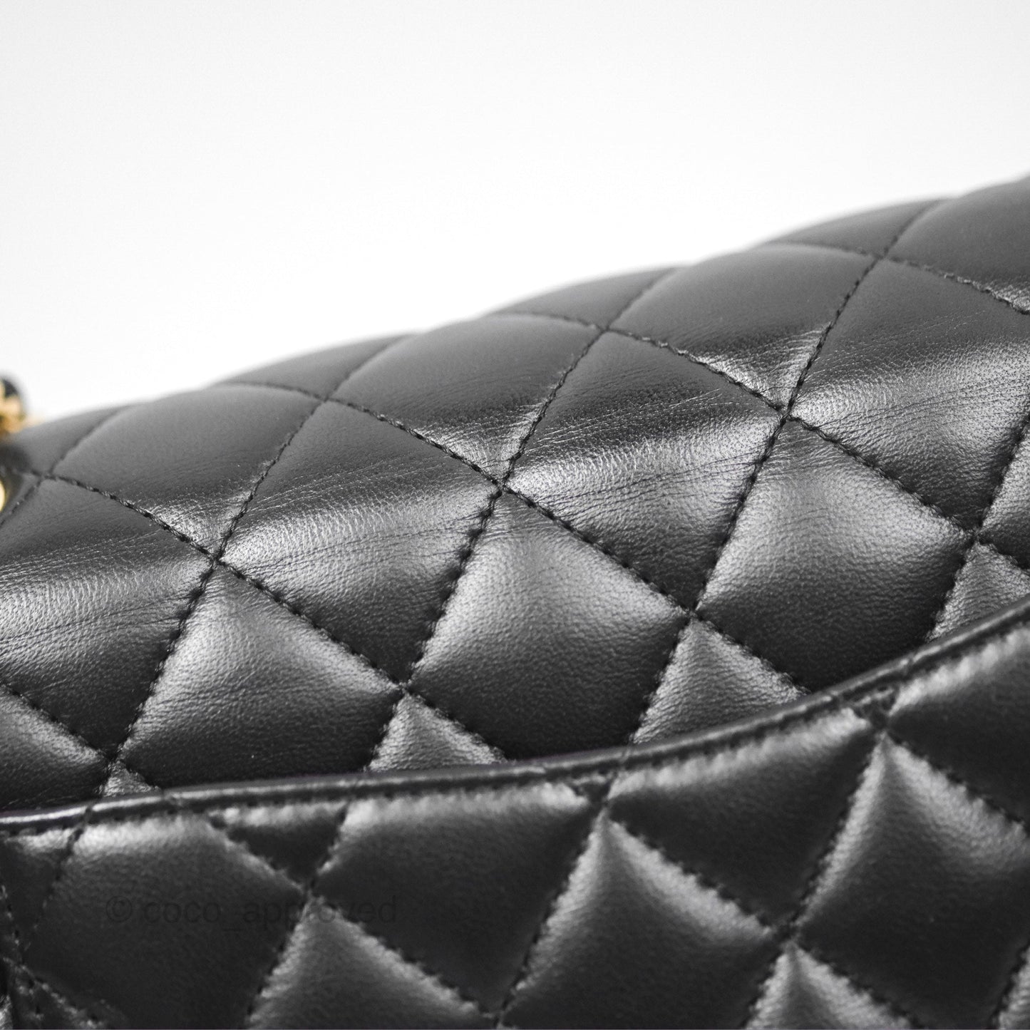 Chanel Small Classic Flap Quilted Black Lambskin Gold Hardware