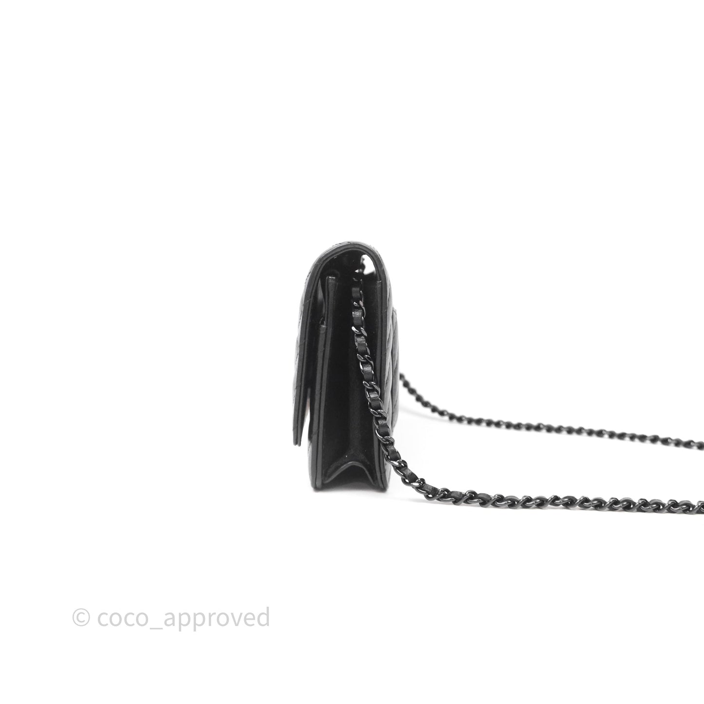 Chanel WOC Chevron Reissue So Black Calfskin