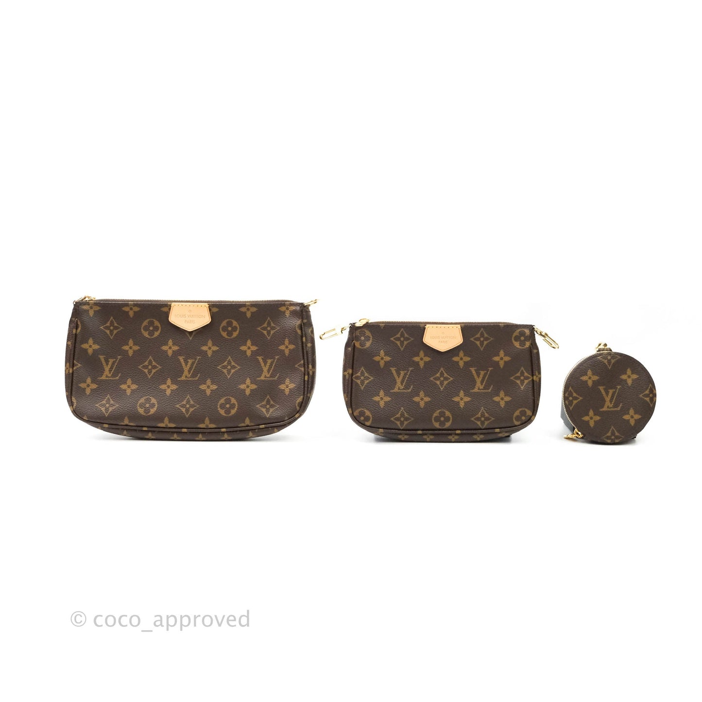 Louis Vuitton Multi Pochette Accessories Khaki Monogram Canvas