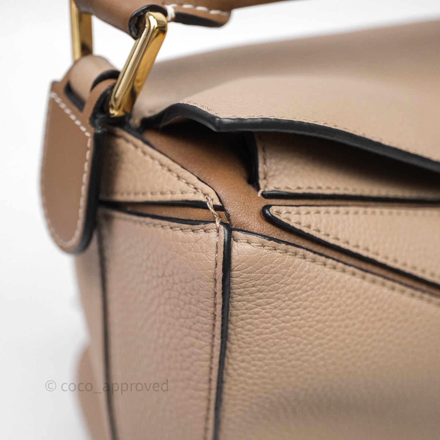 Loewe Small Puzzle Bag Sand Mink Grained Calfskin