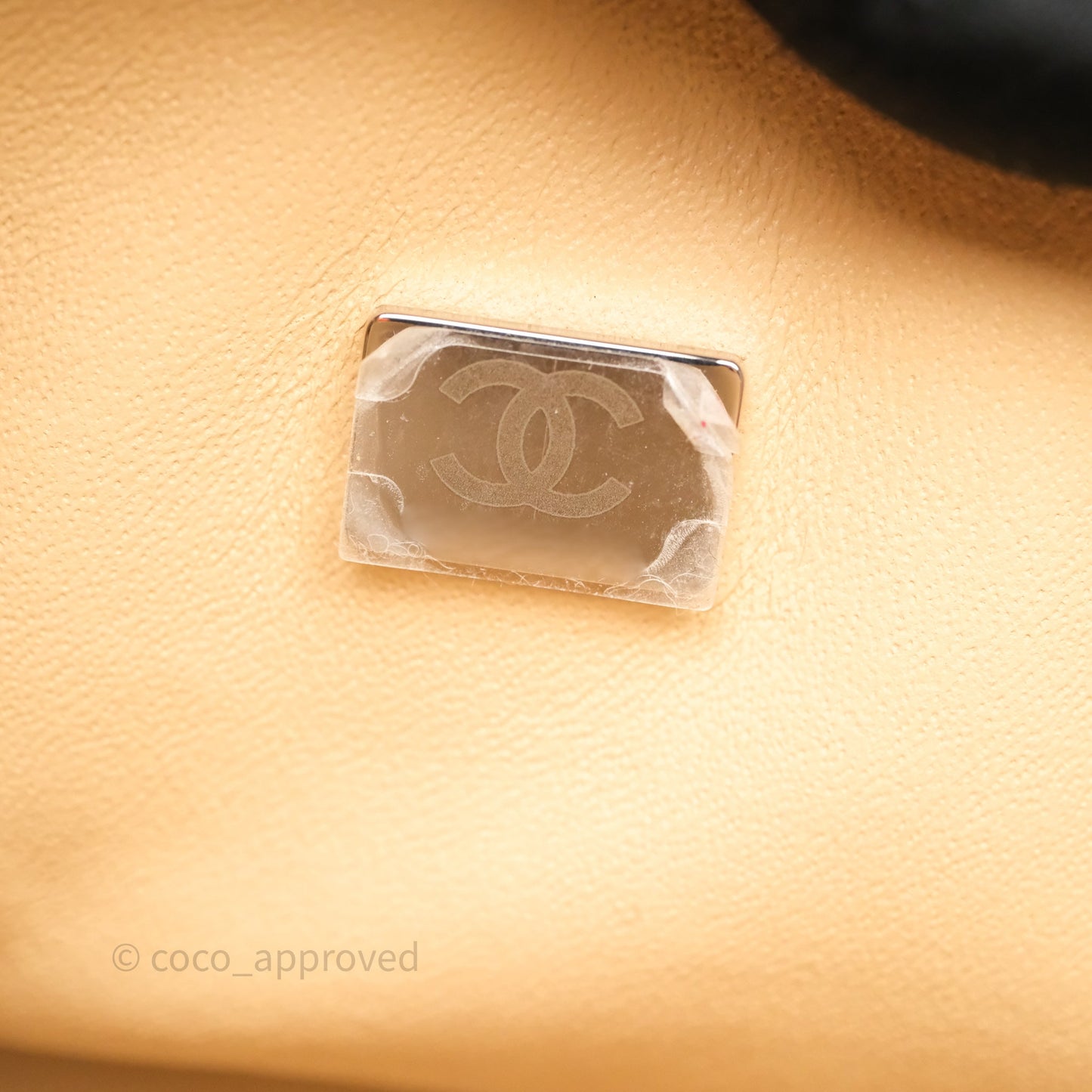Chanel Classic M/L Medium Flap Quilted Beige Caviar Silver Hardware