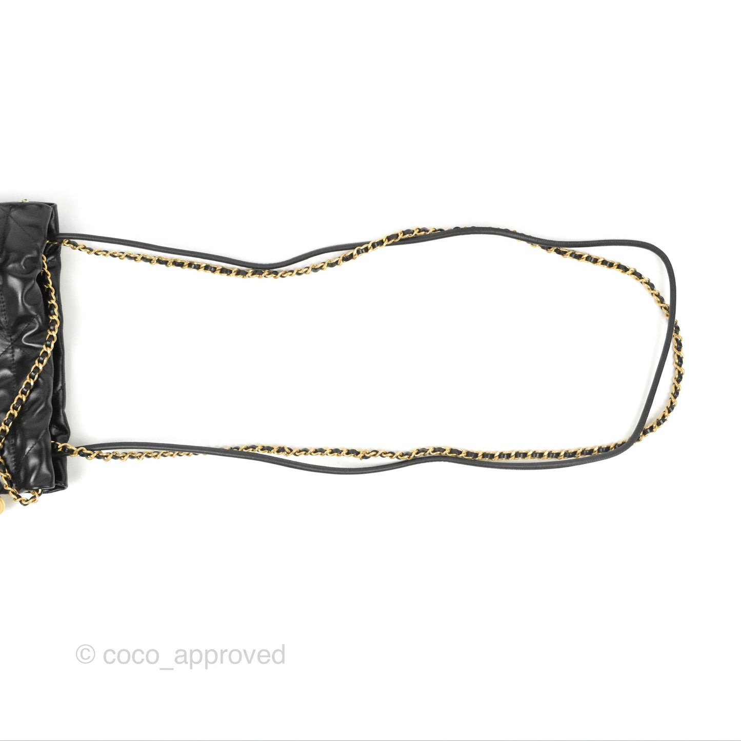 Chanel 22 Mini Bag Black Crumpled Calfskin