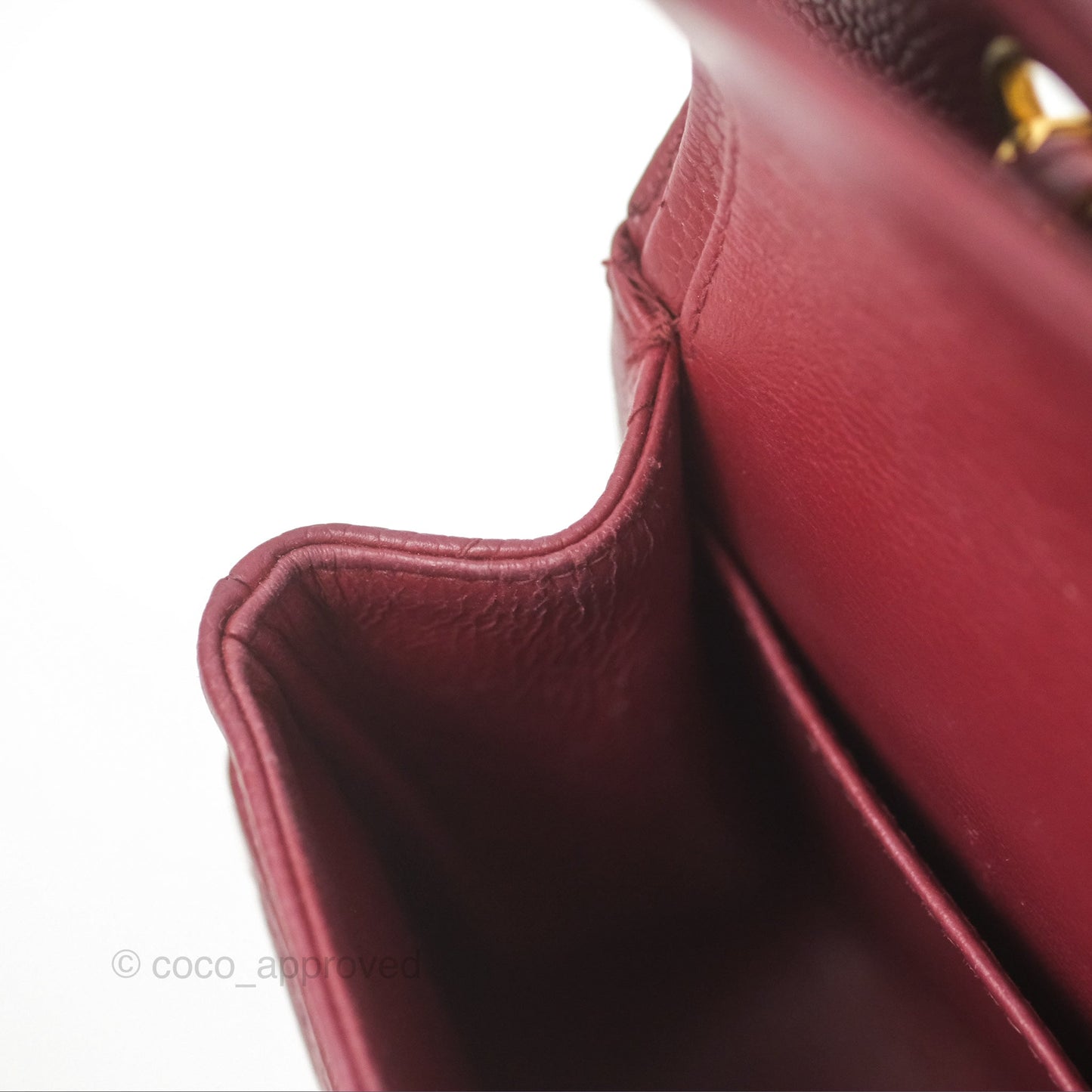 Chanel Vintage Classic Small S/M Flap Burgundy Caviar 24K Gold Hardware