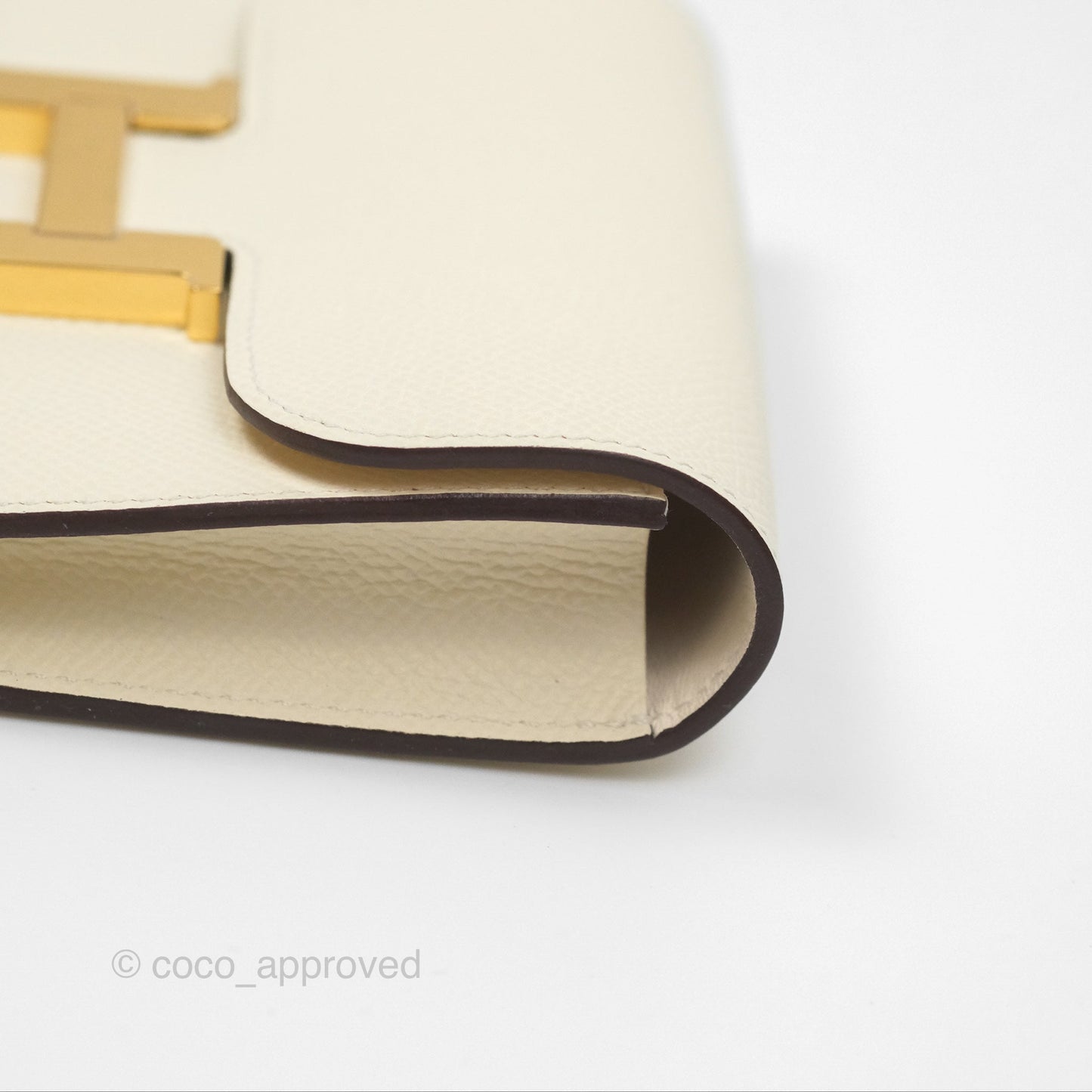 Hermès Constance Slim Wallet Nata I2 Epsom Gold Hardware