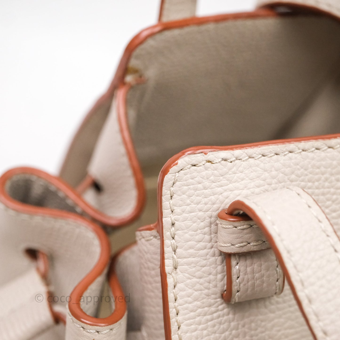 Loewe Mini Hammock Drawstring Light Ghost Calfskin