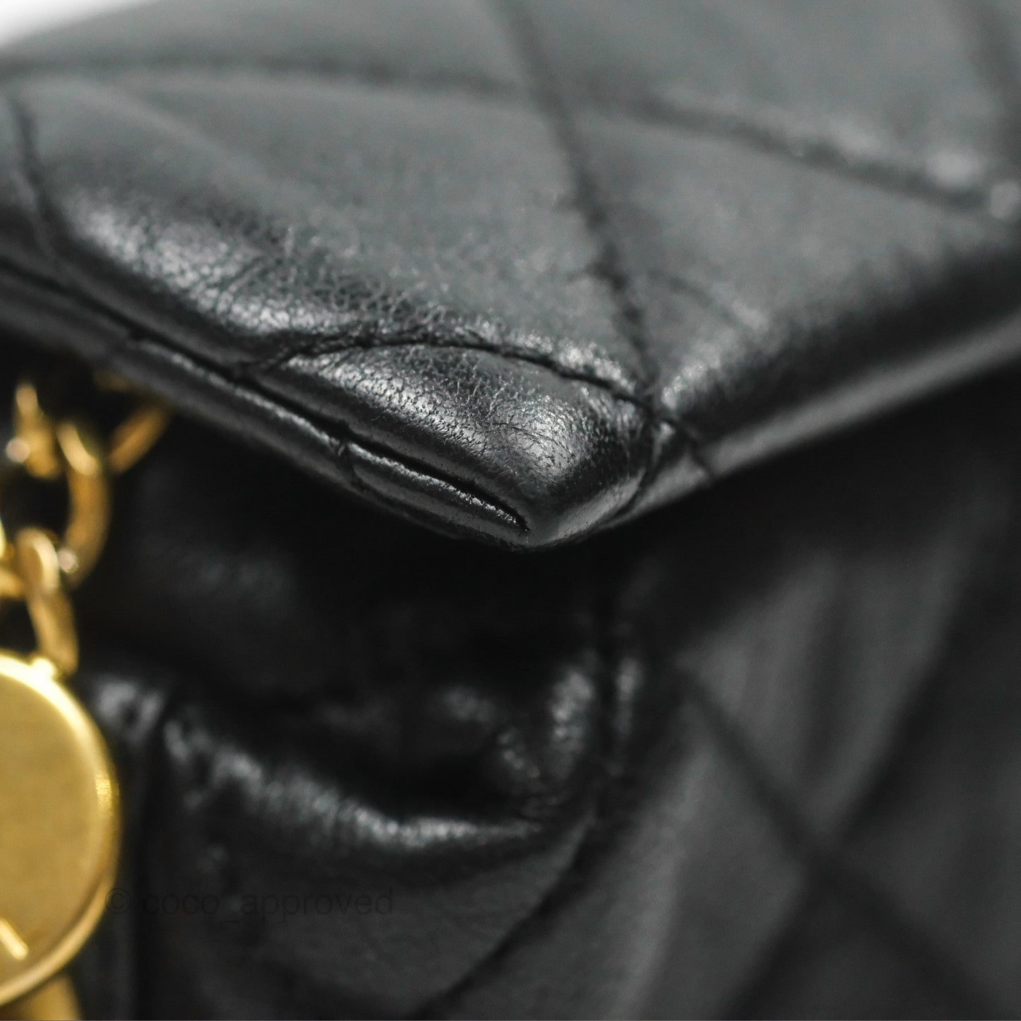 Chanel Small Hobo Bag Crumpled Black Lambskin Aged Gold Hardware 21S