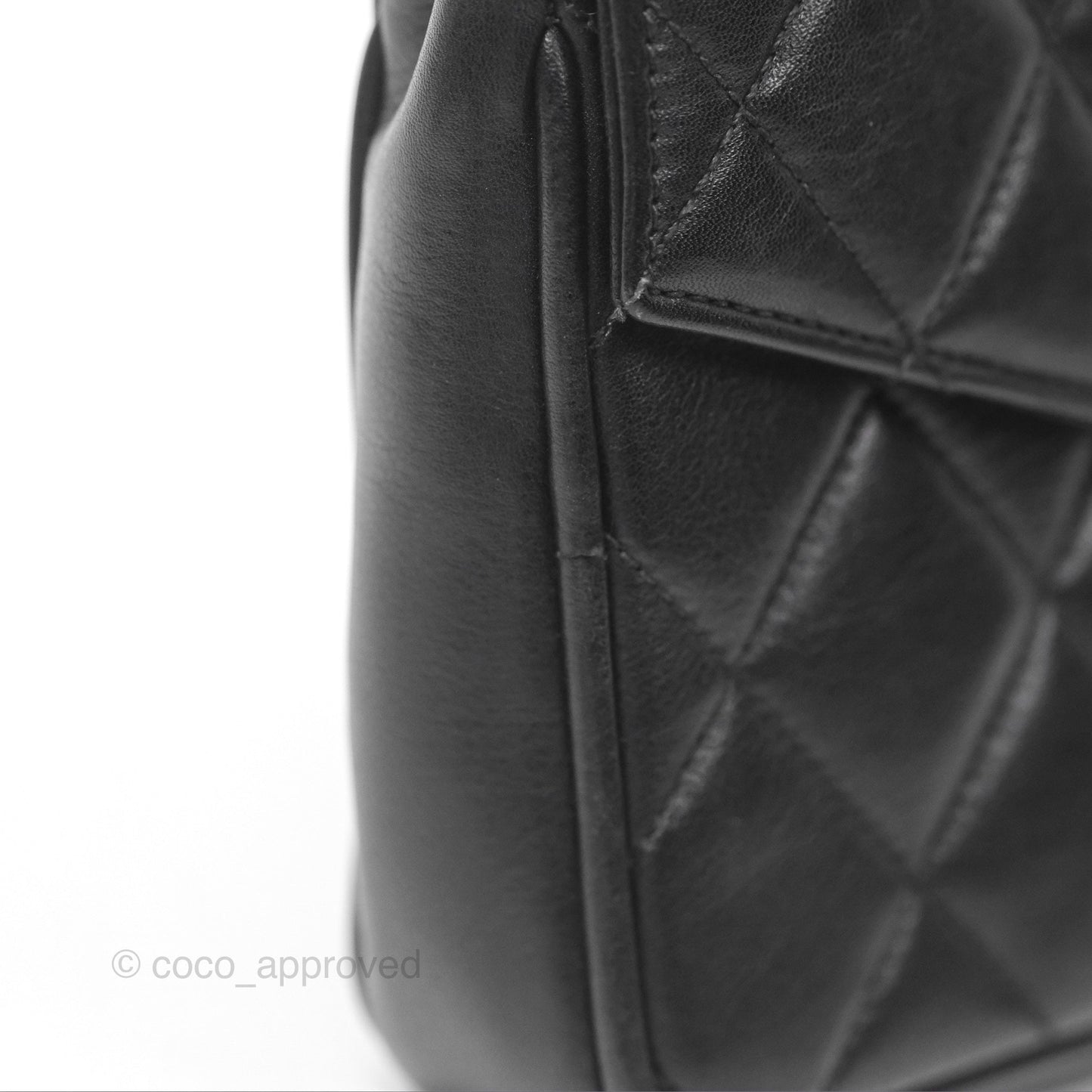 Chanel Vintage Belt Bag Quilted Black Lambskin 24K Gold Hardware