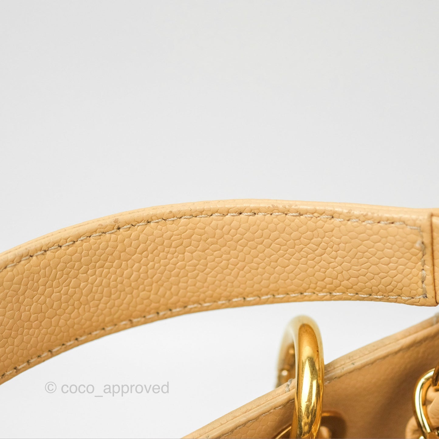 Chanel GST Beige Caviar Gold Hardware