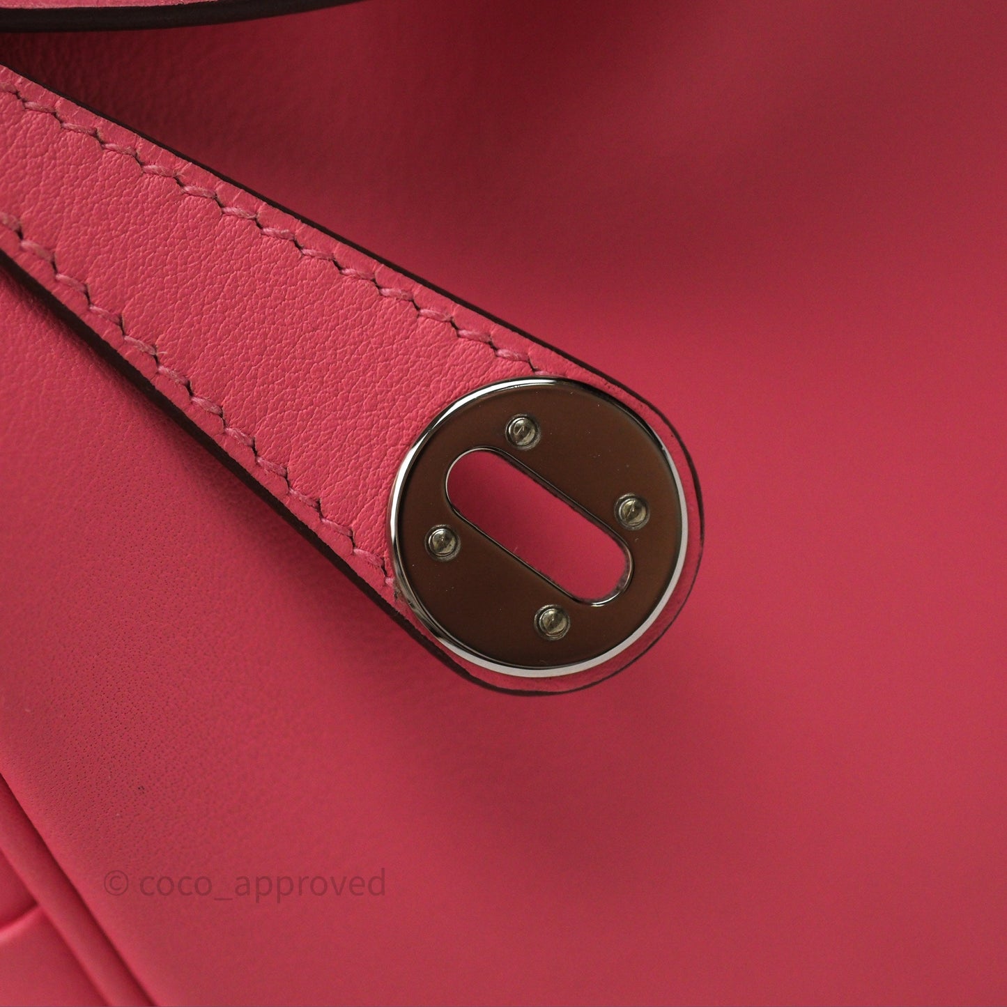 Hermès Mini Lindy 20 Rose Ete K4 Swift Palladium Hardware