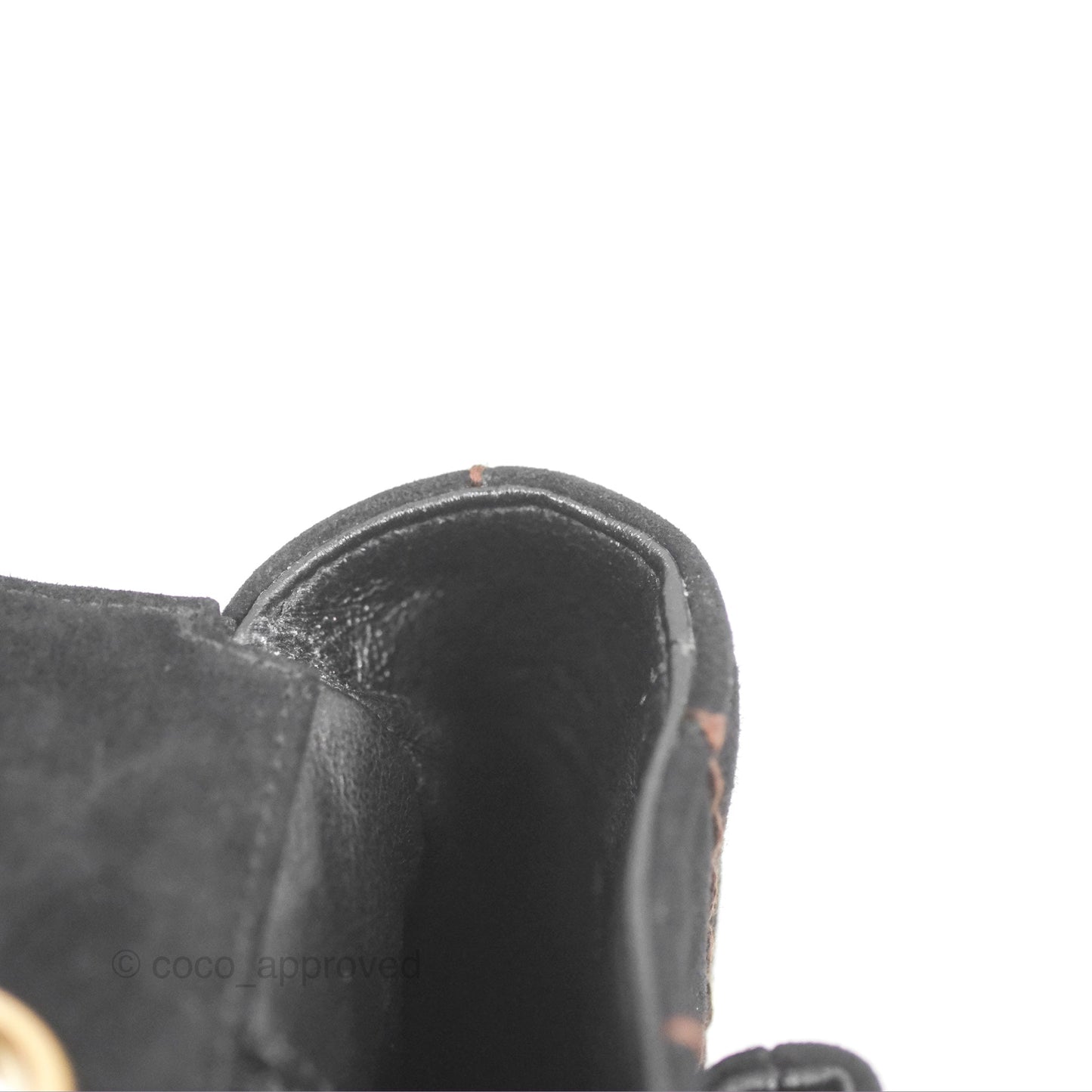 Chanel Bar Flap Black Suede Blushed Gold Hardware