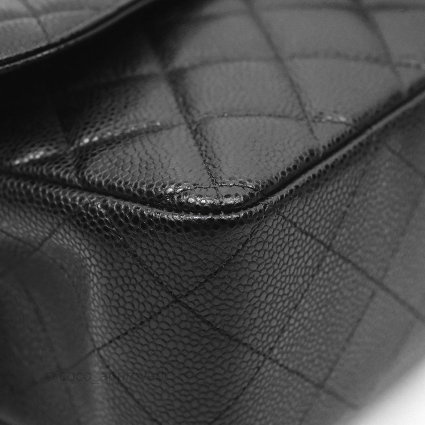 Chanel Jumbo Single Flap Black Caviar Gold Hardware