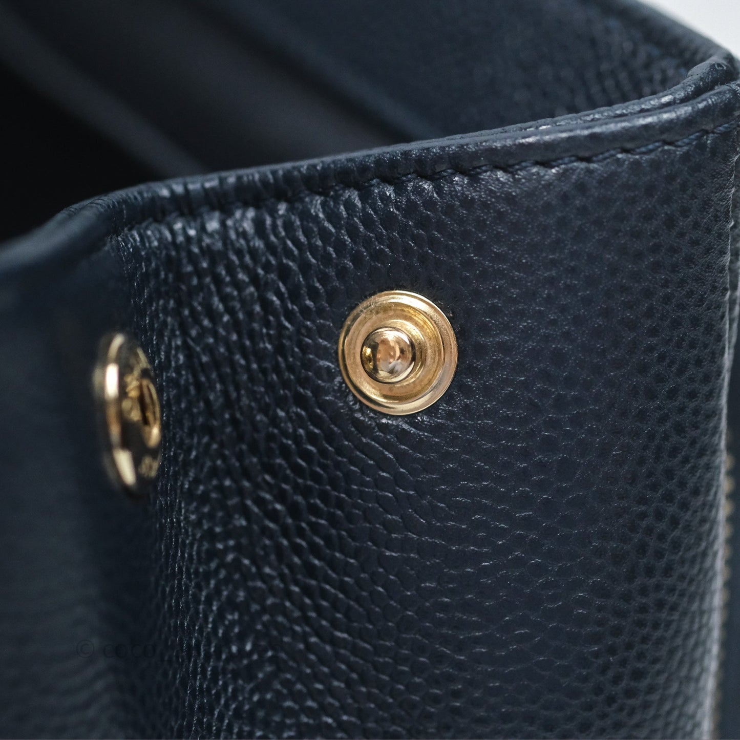 Chanel Quilted Small Business Affinity Flap Navy Caviar Gold Hardware