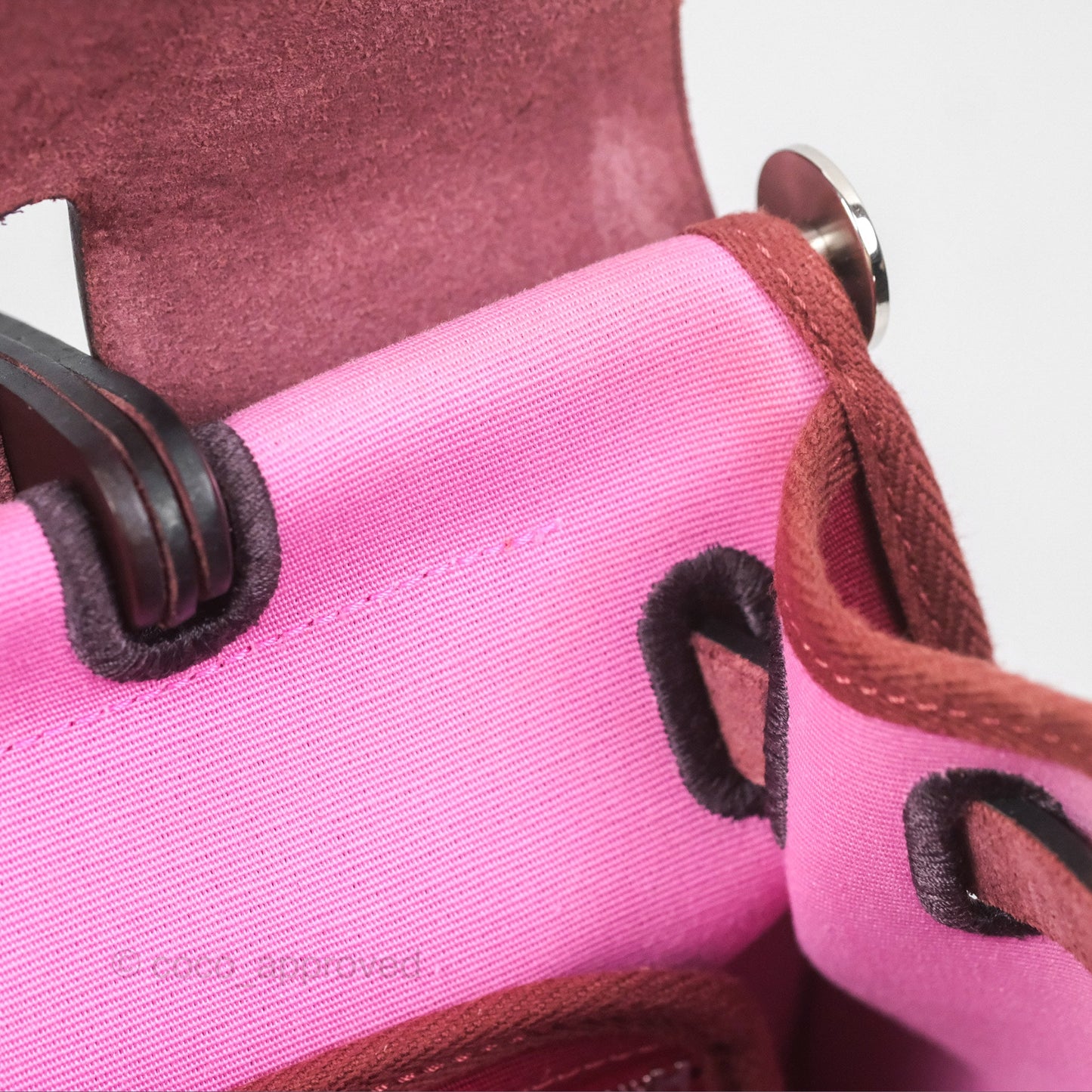 Hermès Herbag Zip 31 Retourne Rose Bubblegum L4/ Rubis B5 Canvas Palladium Hardware