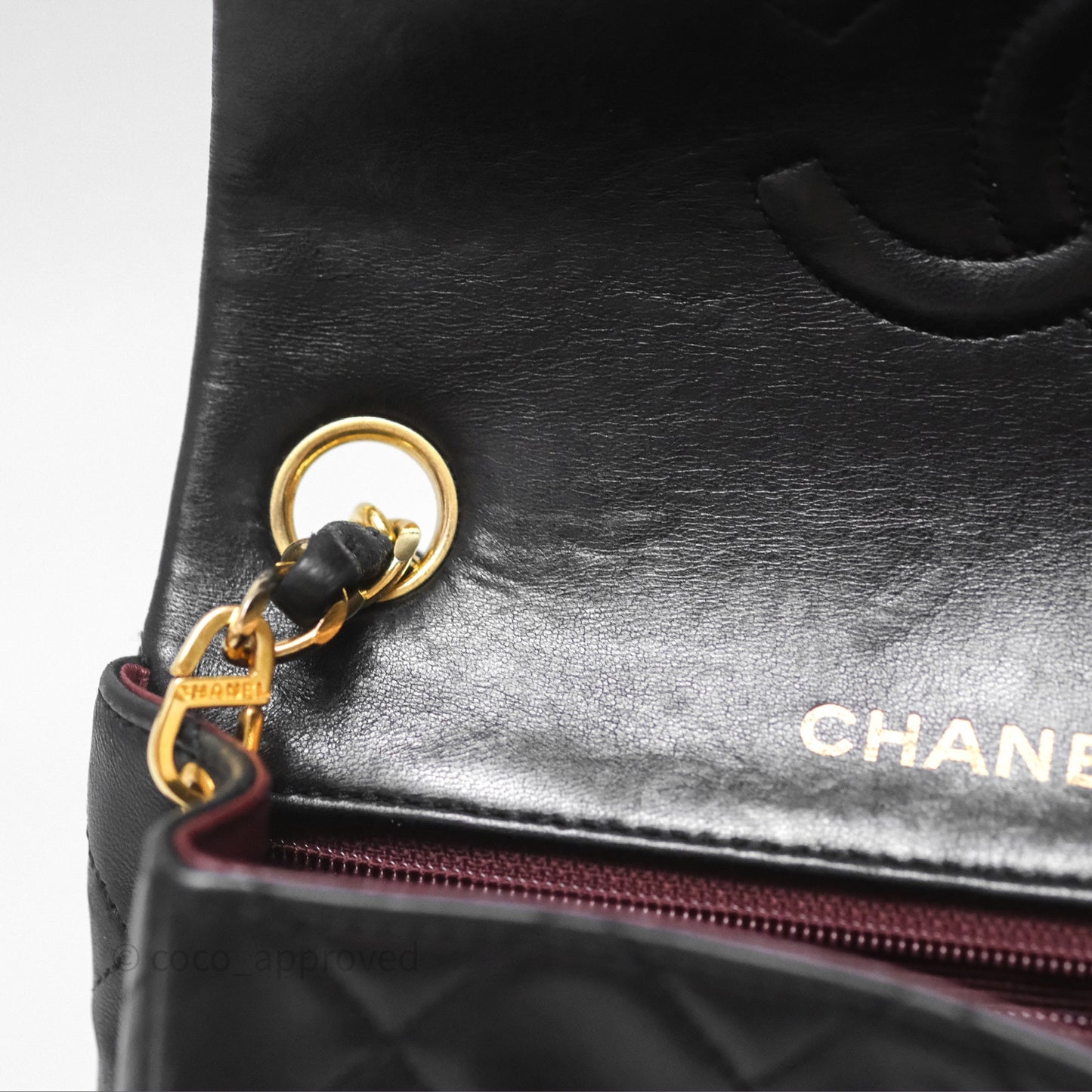 Chanel Vintage Mini Square Black Lambskin 24K Gold Hardware