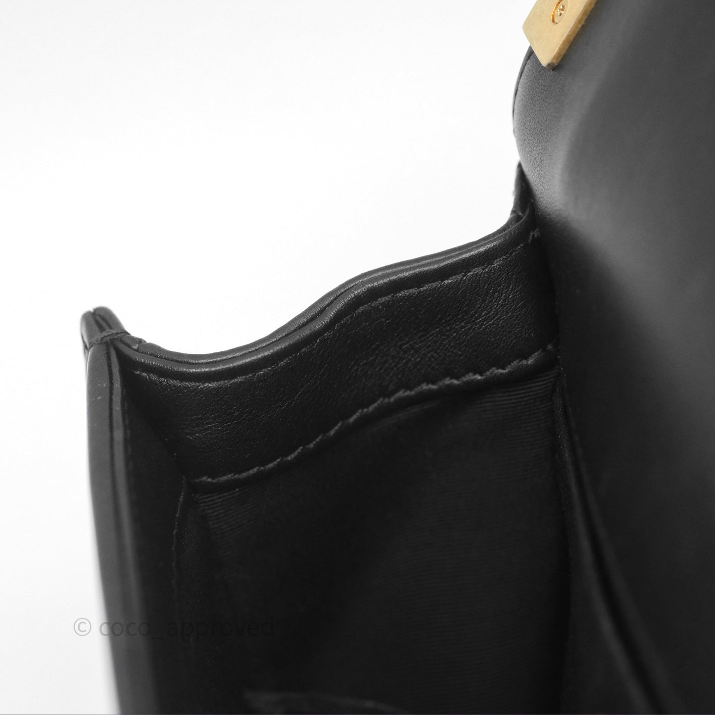 Chanel Small Boy Black Calfskin Aged Gold Hardware