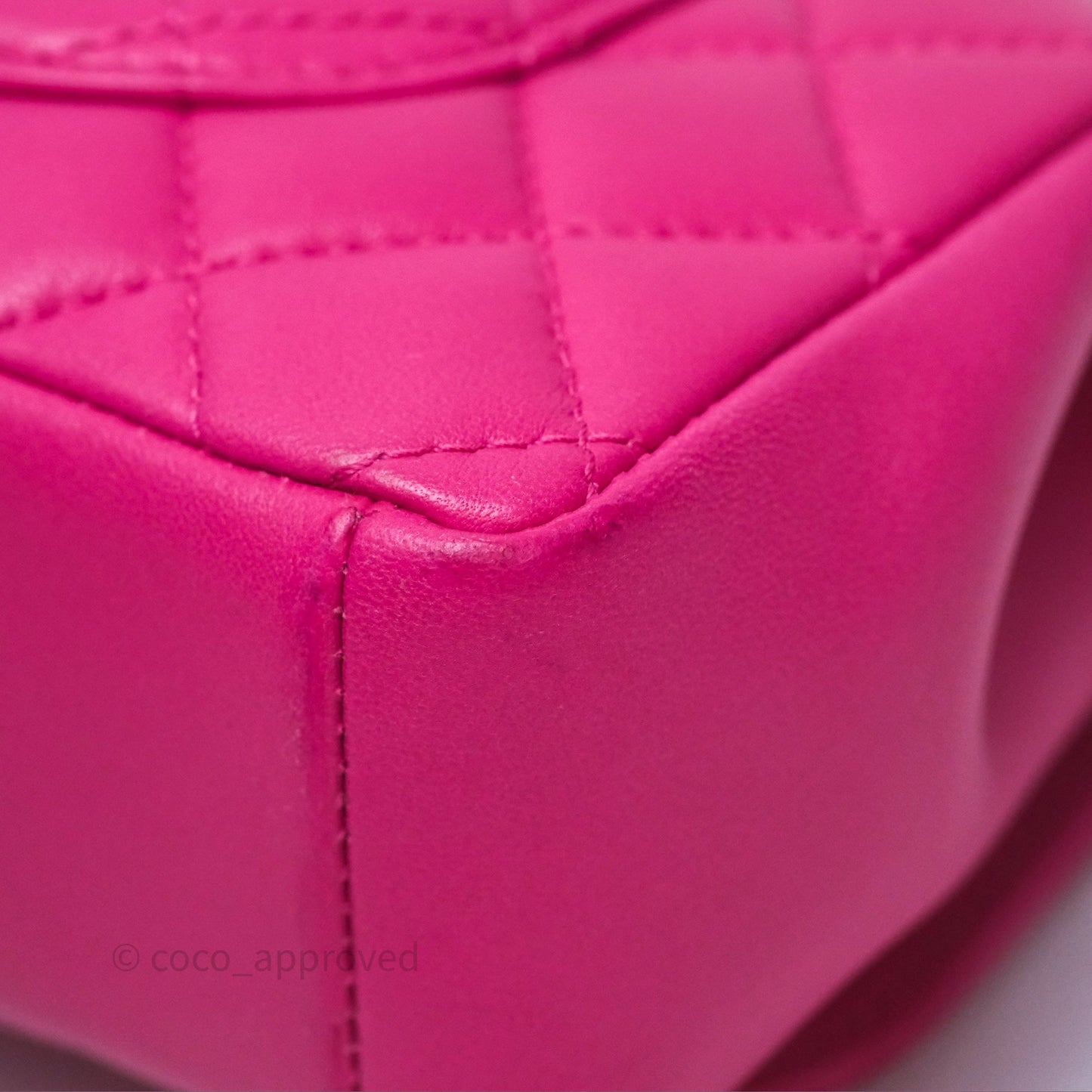 Chanel Quilted Mini Mademoiselle Chic Flap Dark Pink Lambskin Aged Gold Hardware