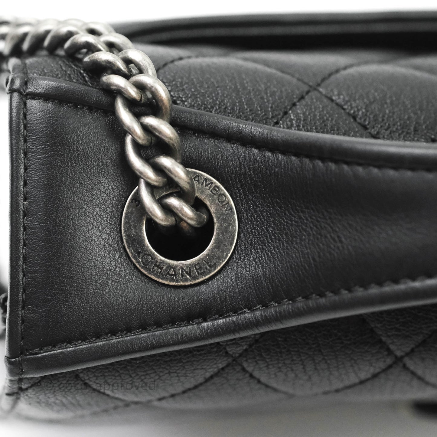 Chanel Small CC University Flap Bag Black Calfskin Ruthenium Hardware