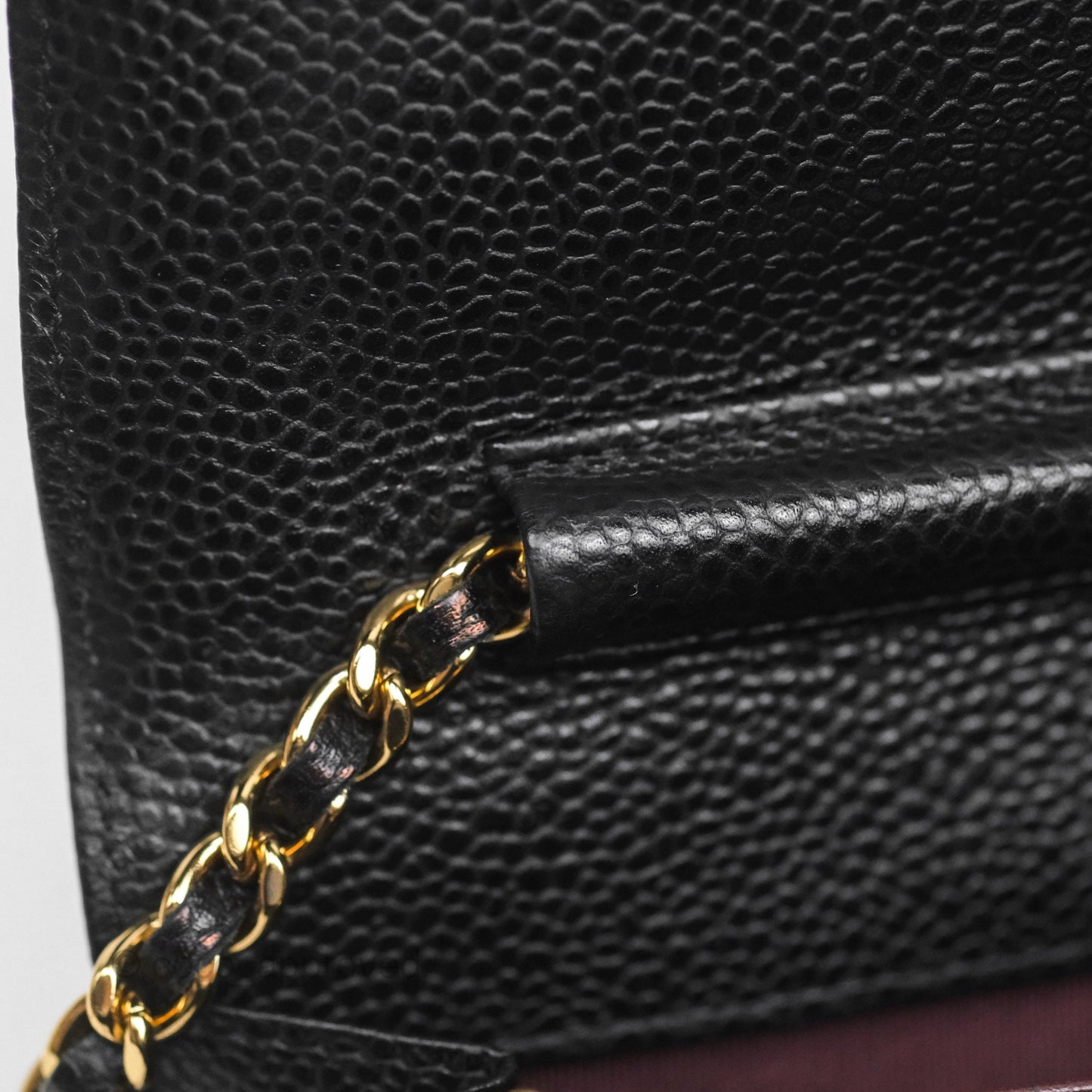 Chanel Classic Wallet On Chain WOC Quilted Black Caviar Gold Hardware