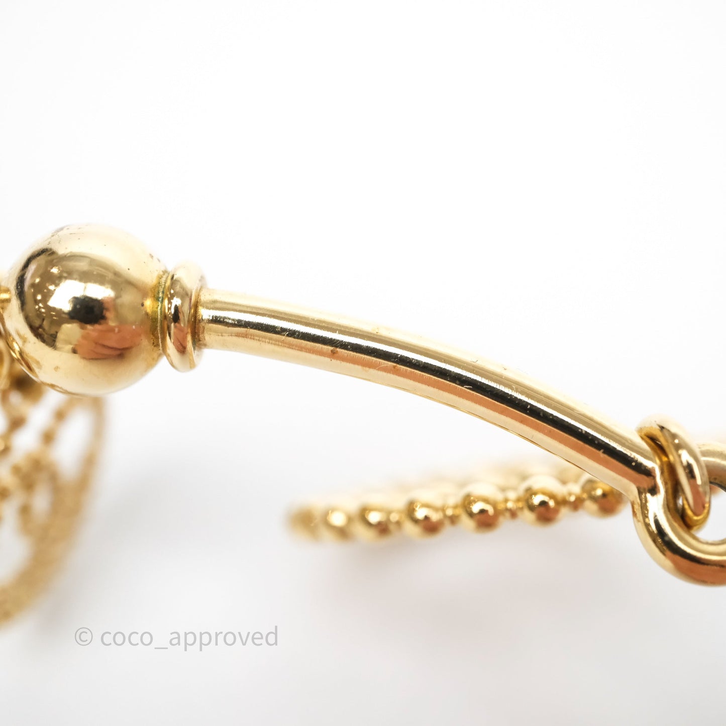 Chanel Round CC Necklace Gold Tone 22C