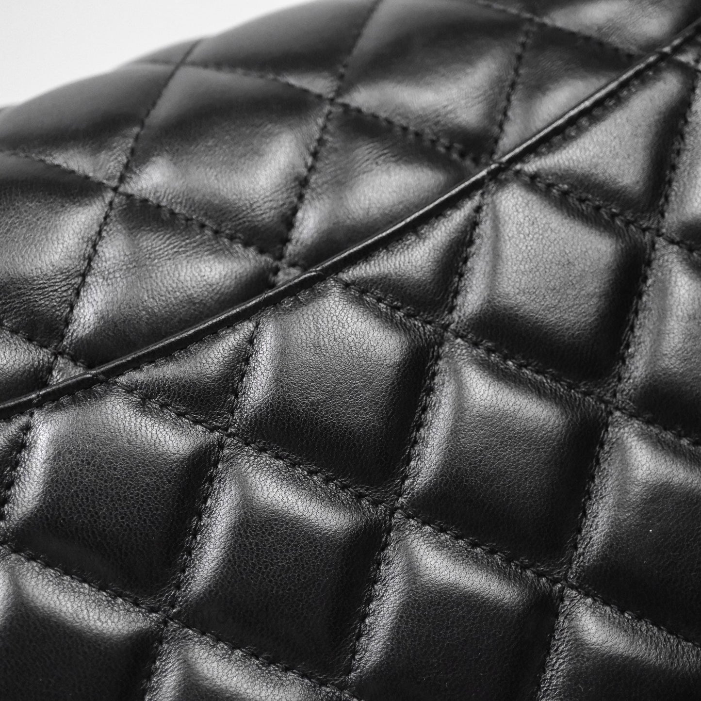 Chanel Classic Jumbo Double Flap Black Lambskin Bag Gold Hardware